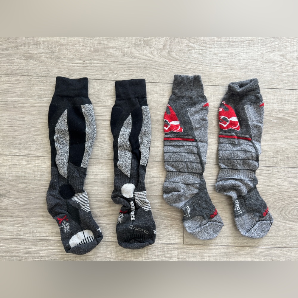 MICO Ski Socks Bundle (2 Pairs) – Thermal Performance Fit (size S)